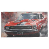  Rode Spier Auto met zilveren streep Kussensloop (Voorkant-Rechts)