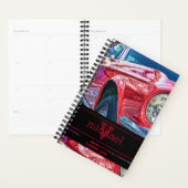  rode spierwagen monogrammed Planner (Display)