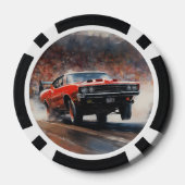 Rode Spierwagen Poker Chips (Achterkant)