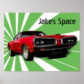 Rode spierwagen poster (Voorkant)