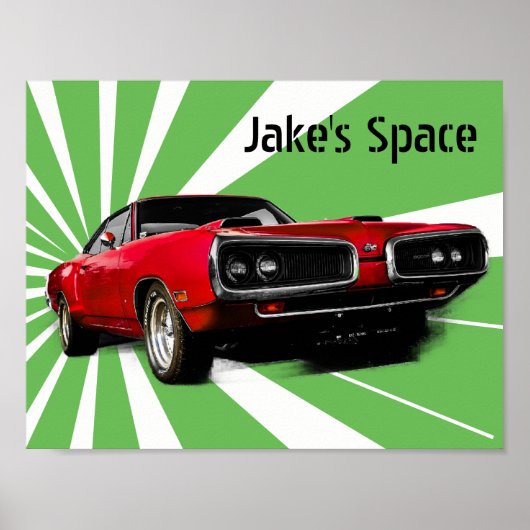 Rode spierwagen poster (Voorkant)