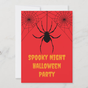 Rode Spin Uitnodiging voor Griezelig Halloween Fee