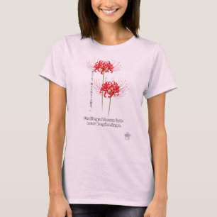 Rode Spinnebloem Kunst - Eindes Bloeien in Nieuwe T-shirt