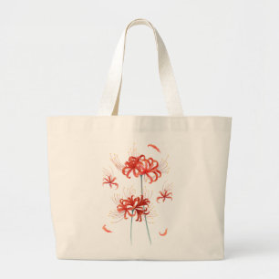 Rode Spinnelelie' Botanische Artistieke Grote Tote Bag
