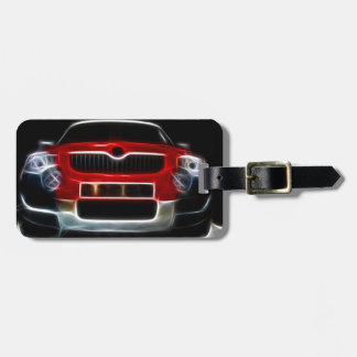 Rode sportauto bagagelabel