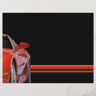 Rode sportauto flyer