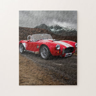Rode sportauto Jigzaag Puzzle Legpuzzel