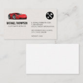 Rode sportwagen | Hardwaretools Visitekaartje (Voorkant / Achterkant)