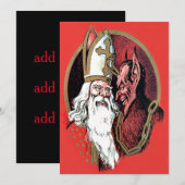Rode St. Nicolaas Krampus (Voorkant / Achterkant)