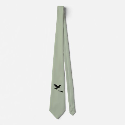 Rode staart op eekhoornsilouette stropdas (Voorkant)