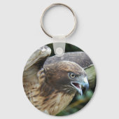 Rode-staartHawk foto Sleutelhanger (Achterkant)