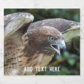 Rode-staartHawk Raptor Foto gepersonaliseerd Bier Etiket (Enkel label)