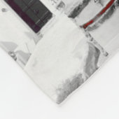 Rode stad fleece deken (Hoek)