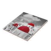 Rode stad tegeltje (Zijkant)