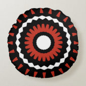 Rode stam Mandala Rond Kussen (Voorkant)