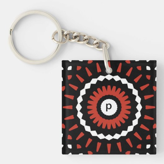Rode stam Mandala Sleutelhanger (Voorkant)