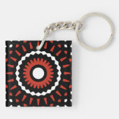 Rode stam Mandala Sleutelhanger (Achterkant)