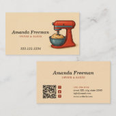 Rode Stand Mixer Bakkerij Visitekaartje (Voorkant / Achterkant)