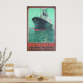 Rode Star-lijntitanische reclame Poster (Keuken)