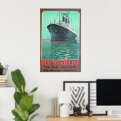 Rode Star-lijntitanische reclame Poster (Thuiskantoor)