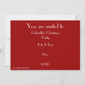 Rode Star-uitnodiging Kaart (Achterkant)