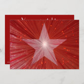 Rode Star-uitnodiging Kaart (Voorkant / Achterkant)