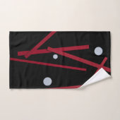 Rode staven, witte stippen bad handdoek (Handdoek)