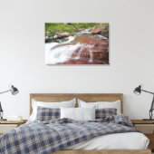 Rode steen in Baring Creek in Glacier National Canvas Afdruk (Insitu (Slaapkamer))