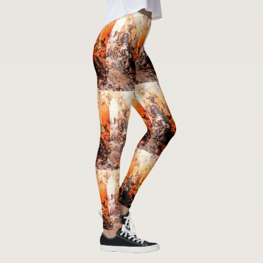 rode steengraffiti leggings (Rechts)