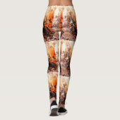 rode steengraffiti leggings (Achterkant)