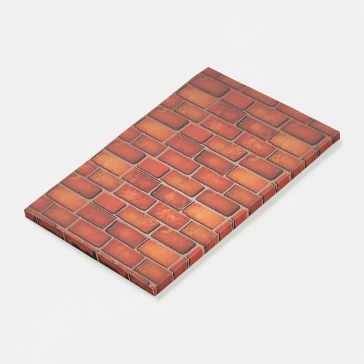 Rode steenwand post-it® notes (Schuin)