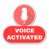 Rode stem geactiveerd sticker (Voorkant)