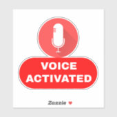 Rode stemactivering sticker (Vel)