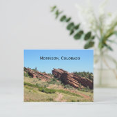 rode stenen in Morrison, Colorado Briefkaart (Staand voorkant)