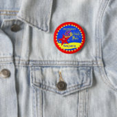 Rode Ster 5e Verjaardagsfeestnaam Button (In situ)