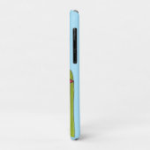 Rode ster bloem met blauwe achtergrond Case-Mate iPhone case (Achterkant/links)