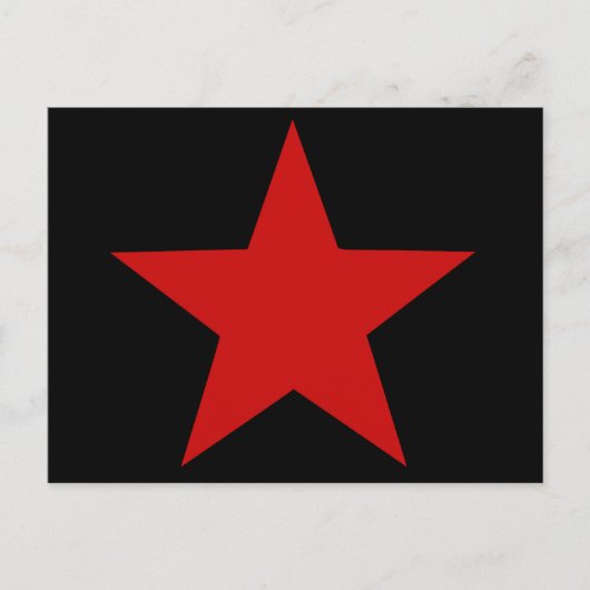 Rode ster briefkaart (Voorkant)