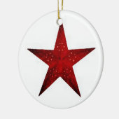 Rode ster keramisch ornament (Links)