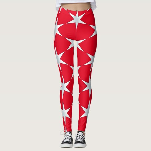 Rode Ster Leggings (Voorkant)