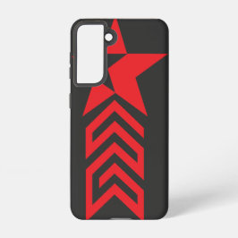 Rode Ster met Chevron Pijlen Samsung Galaxy Hoesje