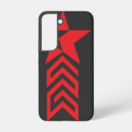 Rode Ster met Chevron Pijlen Samsung Galaxy Hoesje