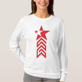 Rode ster met Chevron-pijlen T-shirt