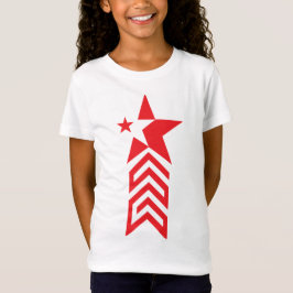 Rode Ster met Chevron Pijlen T-shirt
