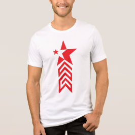 Rode Ster met Chevron Pijlen Tri-Blend Shirt