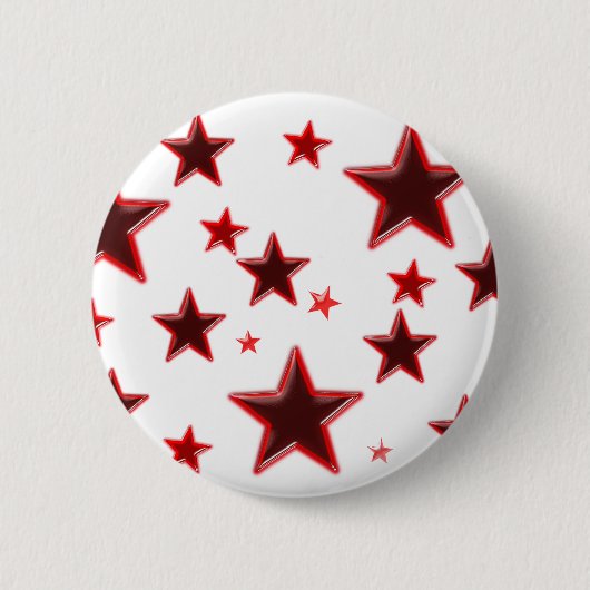 Rode ster ronde button 5,7 cm (Voorkant)