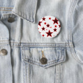 Rode ster ronde button 5,7 cm (In situ)