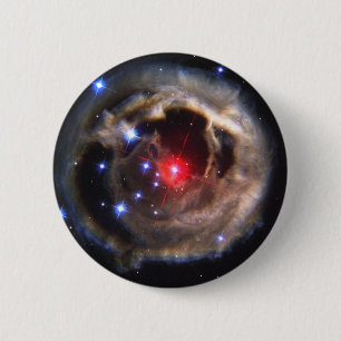 Rode ster ronde button 5,7 cm