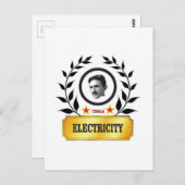 rode ster tesla briefkaart (Voorkant / Achterkant)