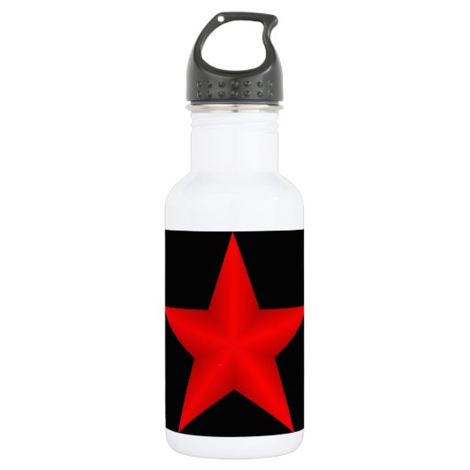 Rode ster waterfles (Voorkant)