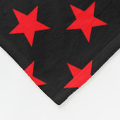 Rode sterren fleece deken (Hoek)